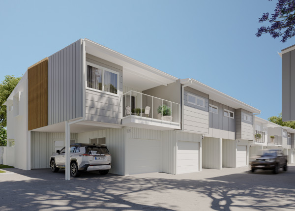 peachester front render. It looks lovely and there's not a cloud in the sky